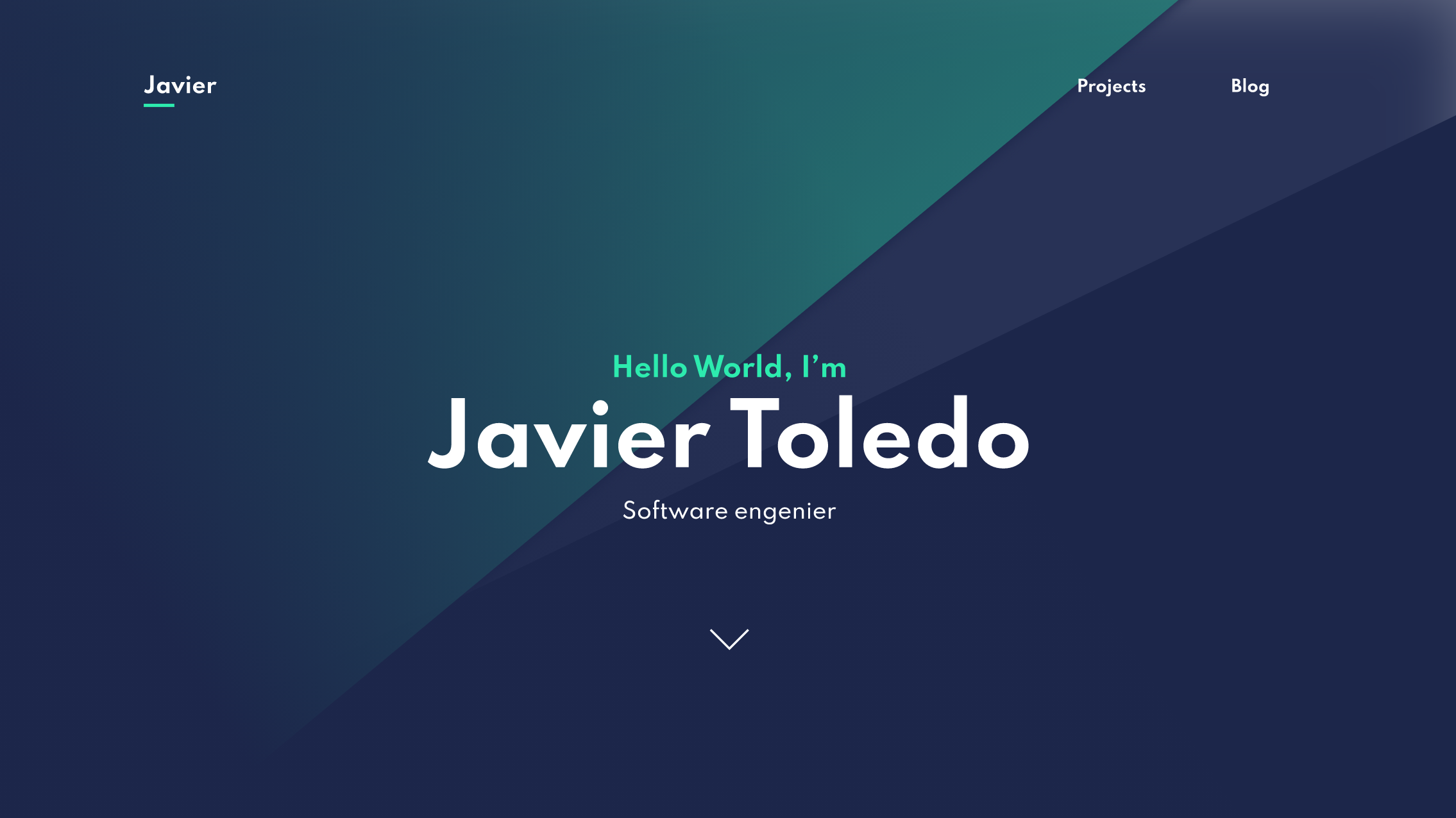 JToledo — portfolio website hero