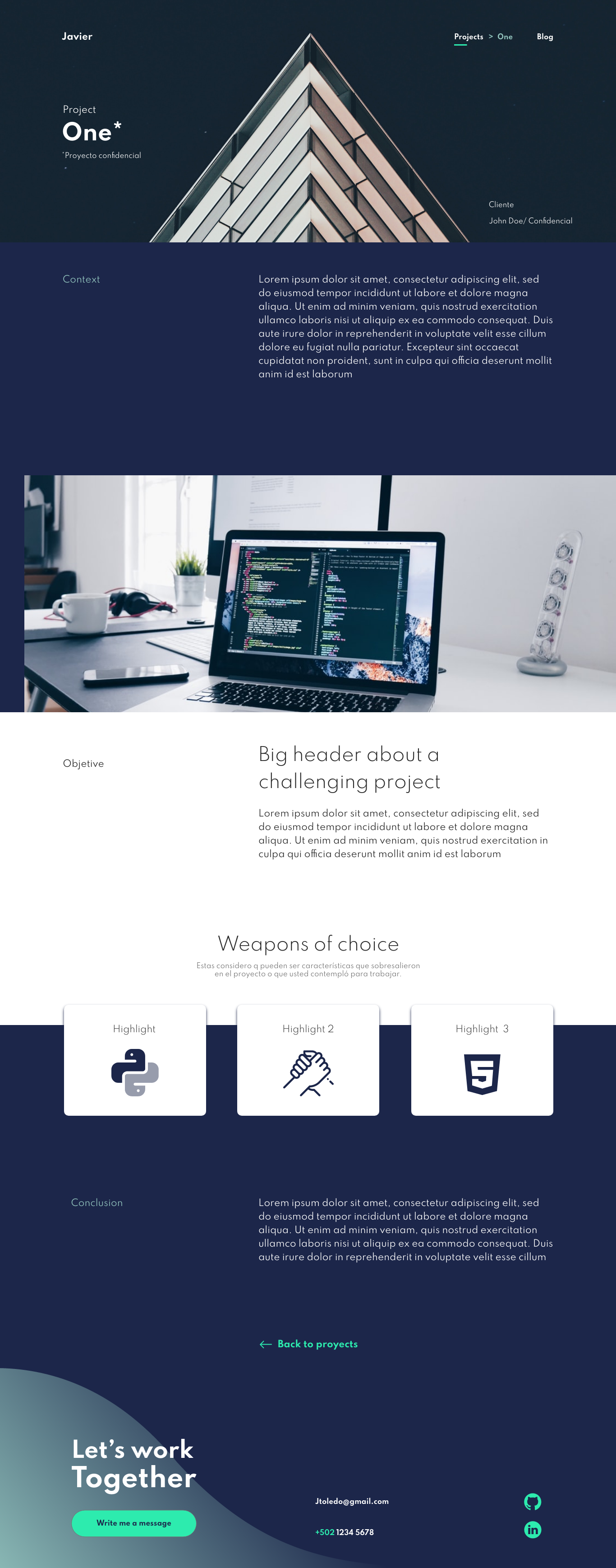 JToledo — project detail page
