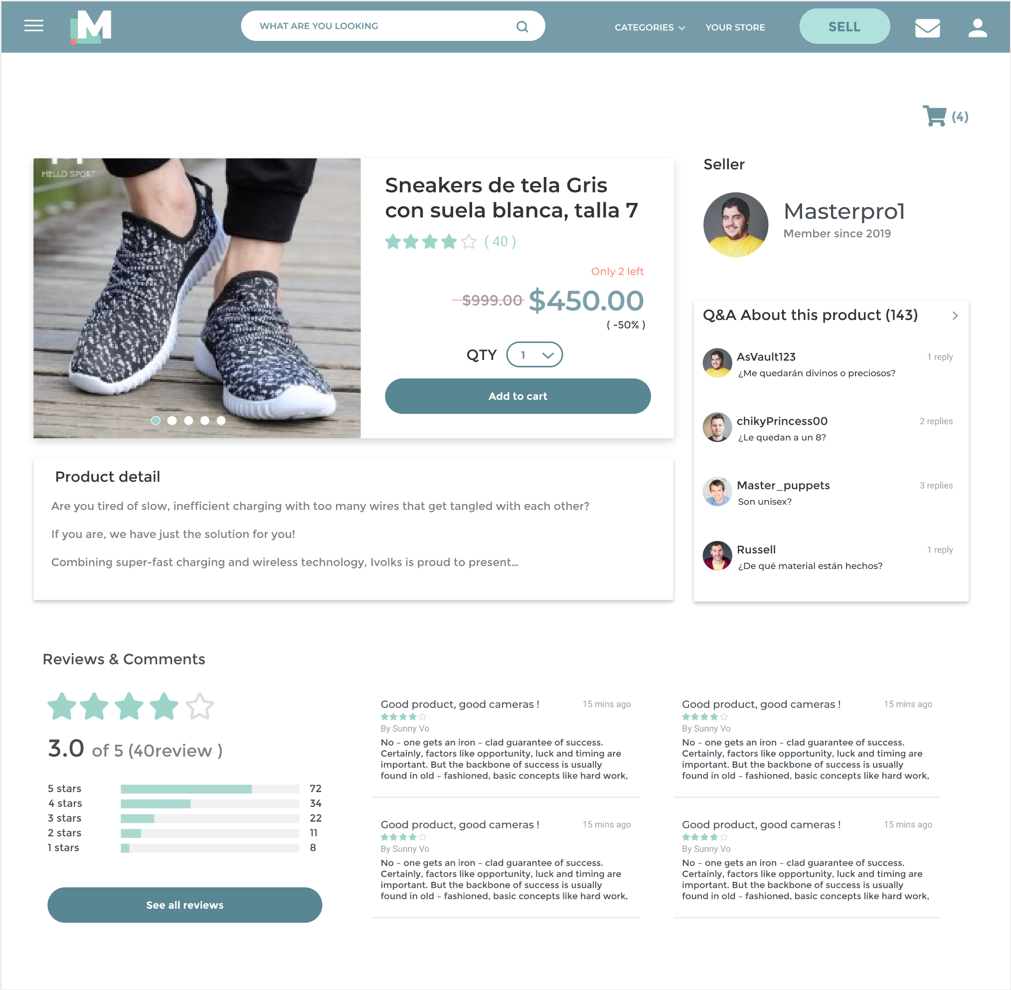 Search, select, and view a product