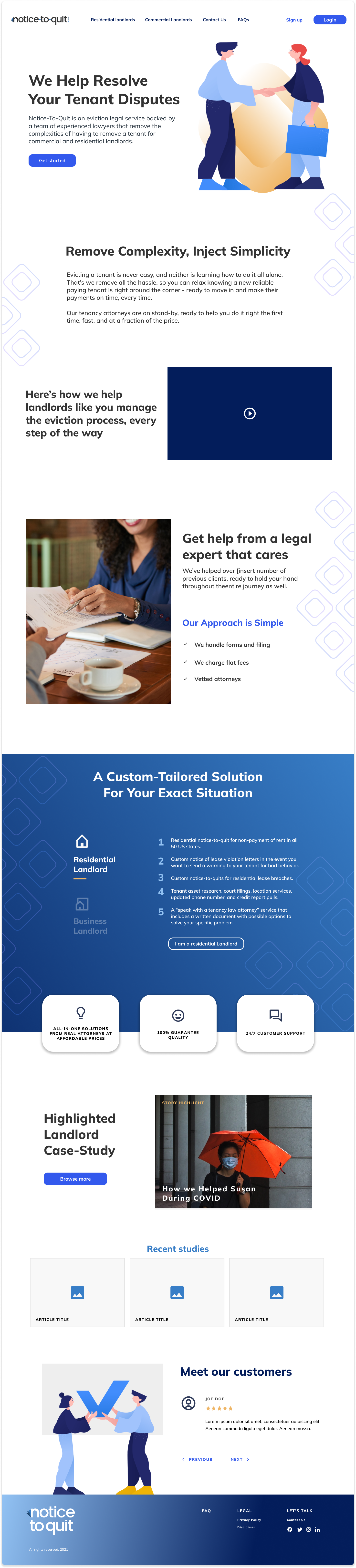 After — warmed landing page