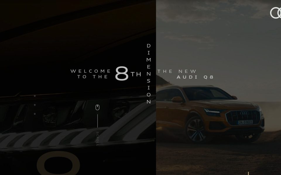 Audi Q8 landing page
