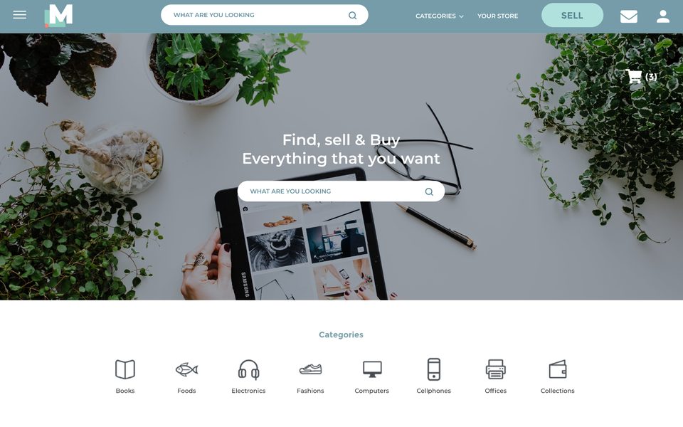 Merchants marketplace concept